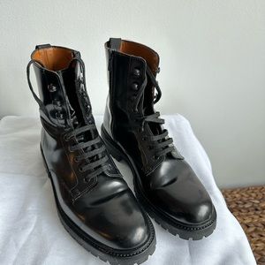 COMMON PROJECTS Black Leather Combat Boots
